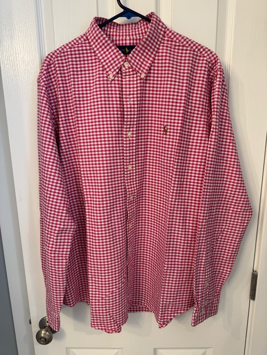 Ralph Lauren Other - Polo by Ralph Lauren Red & White Gingham Button-Down Shirt Size XXL